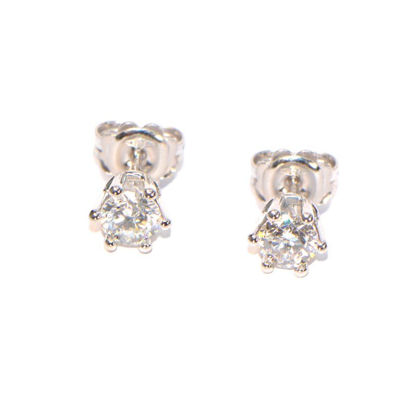 6 Krappen Diamant Ohrstecker