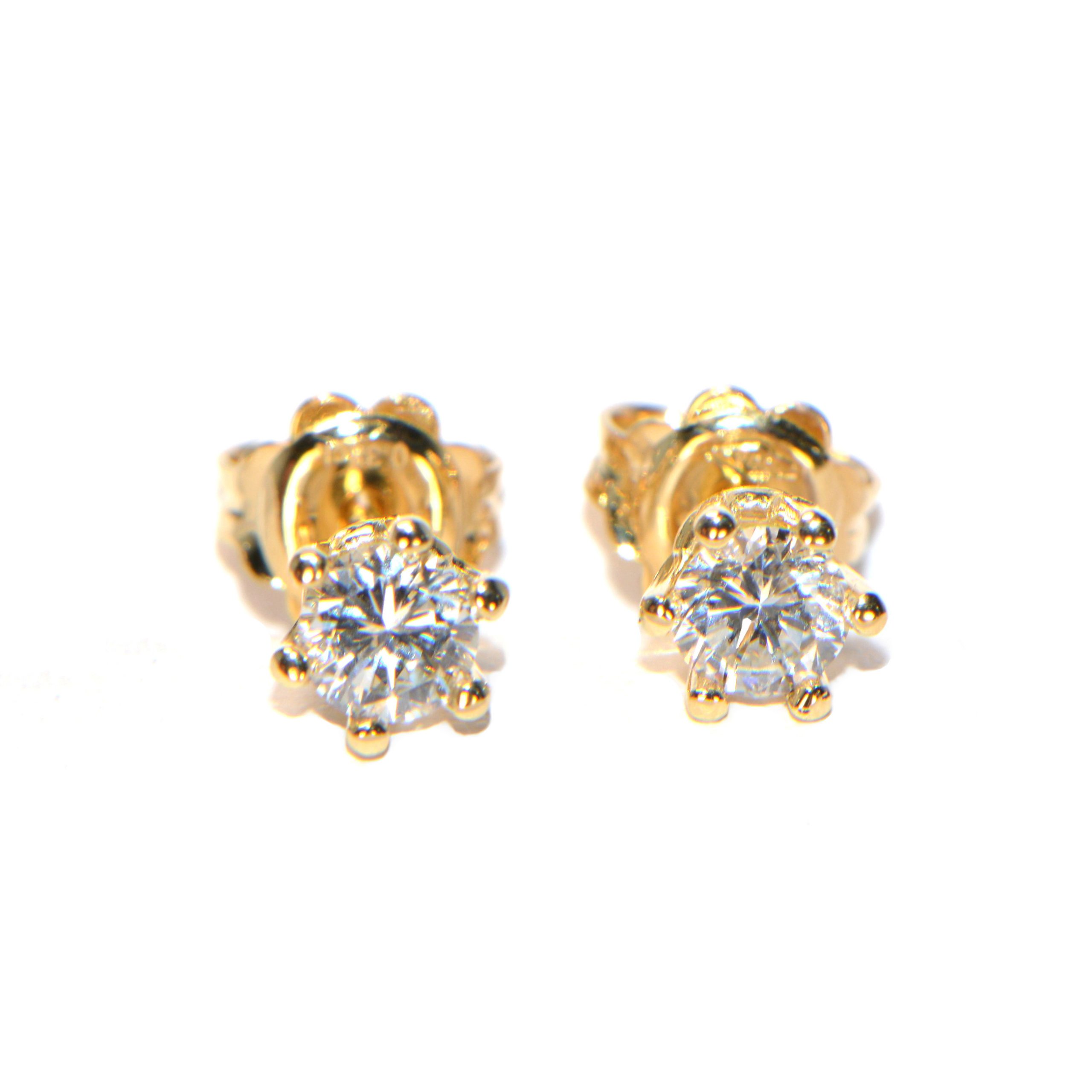 Gelbgold Ohrstecker 6 Krappen