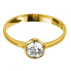 Verlobungsring Rom Gelbgold