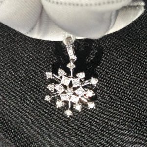 Diamant Anhänger 0,43 ct. in Weissgold 18K Schneeflocke 2