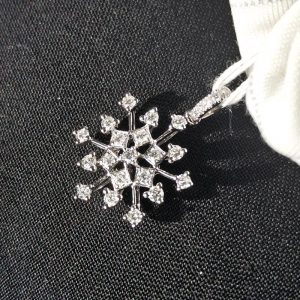 Diamant Anhänger 0,43 ct. in Weissgold 18K Schneeflocke 3