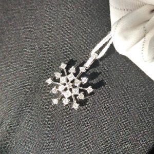 Diamant Anhänger 0,43 ct. in Weissgold 18K Schneeflocke 4