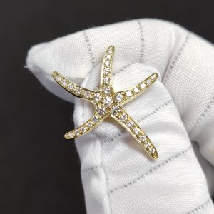 Diamant Anhänger Gelbgold Seestern 2