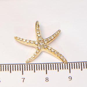Diamant Anhänger Gelbgold Seestern 4