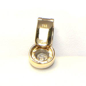 Diamant Anhänger Gelbgold Weissgold Bicolor 585