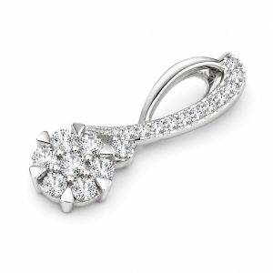 Diamant Anhänger, Diamantanhänger, Illusion, Weissgold, Gold, 750, 18K
