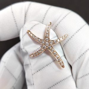 Diamant Anhänger Roségold Seestern 2