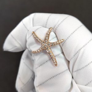 Diamant Anhänger Roségold Seestern 4
