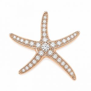 Diamant Anhänger, Diamantanhänger, Rosegold, Gold, 750, 18K