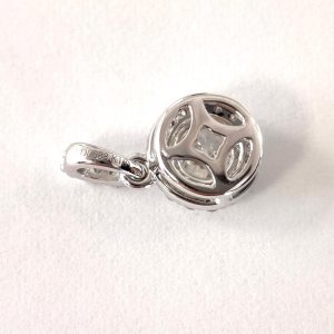 Diamant Anhänger Weissgold rund
