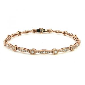 Diamant, Armband, 18K, Rosegold, Brillanten