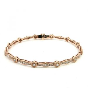 Diamant, Armband, 18K, Rosegold, Brillanten