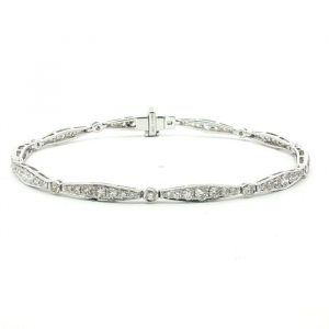 Diamant, Armband, 18K, Weißgold, Brillanten