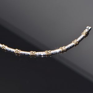 Diamant Armband bicolor Weissgold Gelbgold modern (2)