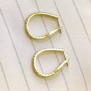 Diamant Creolen Gelbgold gross