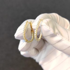 Diamant Creolen Gelbgold gross