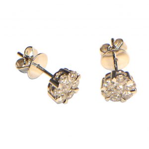 Diamant Ohrstecker 0,90 ct. Illusion Weissgold