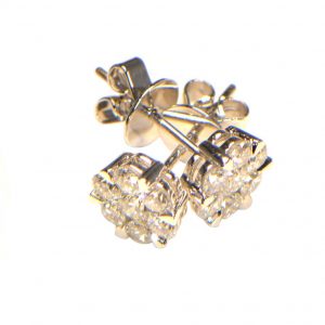 Diamant Ohrstecker 0,90 ct. Illusion Weissgold