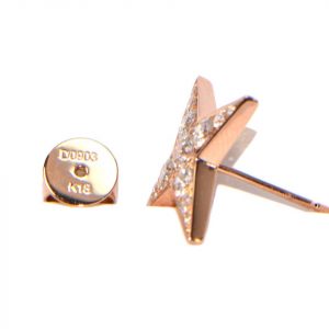 Diamant Ohrstecker Rosegold Stern