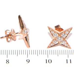 Diamant Ohrstecker Rosegold Stern