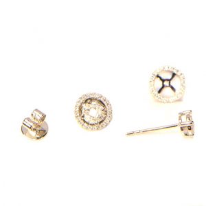 Diamant Ohrstecker Weissgold Marquise Princess
