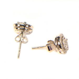 Diamant Ohrstecker Weissgold Marquise Princess