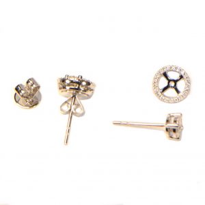 Diamant Ohrstecker Weissgold Marquise Princess