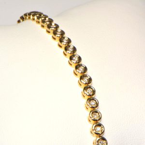 Diamant Tennis Armband Gelbgold