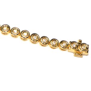 Diamant Tennis Armband Gelbgold