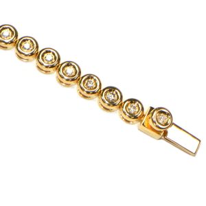 Diamant Tennis Armband Gelbgold