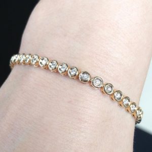 Diamant Tennis Armband Gelbgold