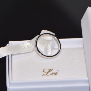 Ehering Weissgold klassisch 18K Toskana