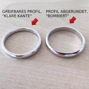 Ehering Weissgold klassisch 18K Toskana
