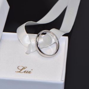 Ehering Weissgold klassisch 18K Toskana