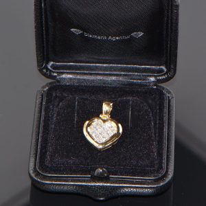 Anhänger Gelbgold Princess Diamanten Herz