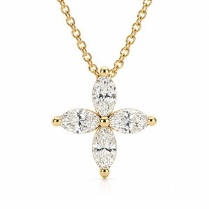 Diamant Collier, Diamantcollier, Gelbgold, Gold, 750, 18K
