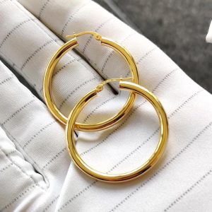 Creolen Kreolen UNOAERRE Gelbgold 35 mm