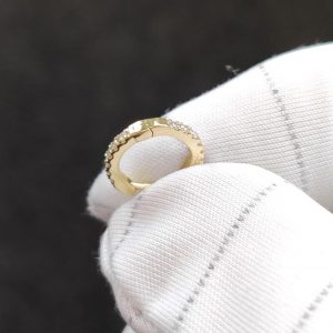 Diamant Creolen Gelbgold doppelter Diamantbesatz