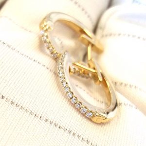 Diamant Creolen Kreolen Gelbgold 18K