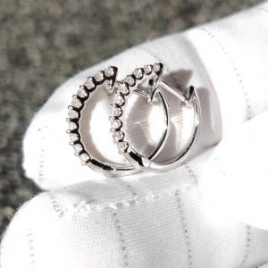 Diamant Creolen Kreolen Weissgold