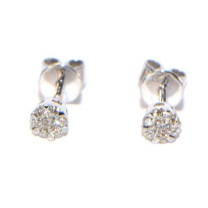 Diamant Ohrstecker 0,17 ct. Illusion Weissgold klein