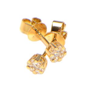 Diamant Ohrstecker Gelbgold Illusion klein