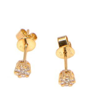 Diamant Ohrstecker Gelbgold Illusion