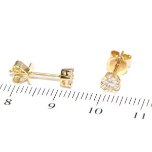 Diamant Ohrstecker Gelbgold Illusion klein
