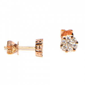 Diamant Ohrstecker Rosegold Illusion mittel