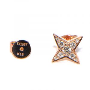 Diamant Ohrstecker Rosegold Sterne klein