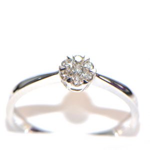 Diamantring Illusion 0,15 ct. Weissgold