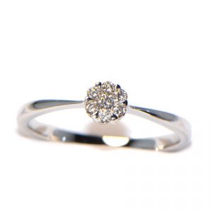 Diamantring Weissgold Illusion klein