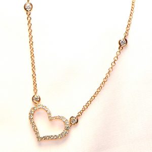 Herz Diamant Collier Rosegold 18K 2
