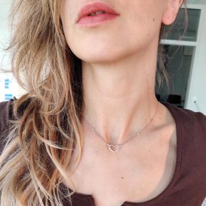 Herz Rosegold Diamant Collier 2